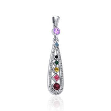 Modern Geometric Art Chakra Silver Pendant TPD5068 - Jewelry